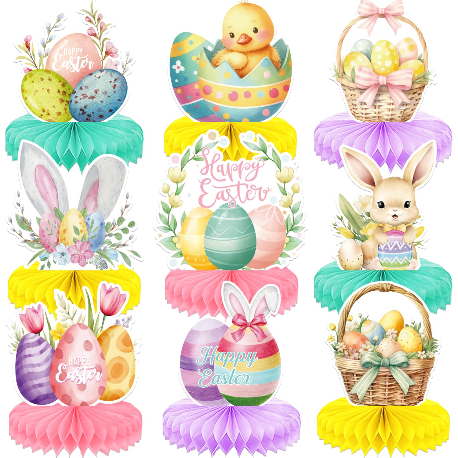 Easter Centerpieces for Tables,Colorful Easter Table Decorations