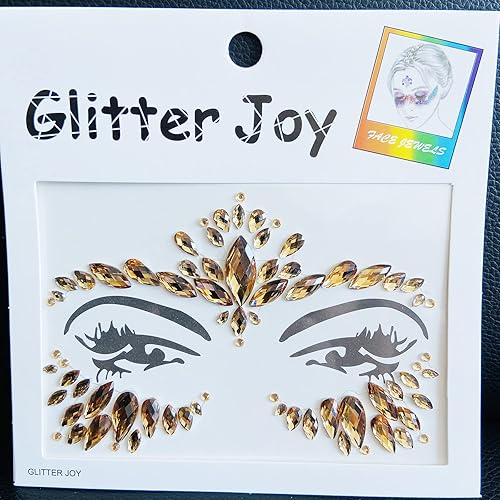 Miniatura 4 de Gemas faciales, calcomanías de tatuaje de joyas faciales para festivales, gemas faciales adhesivas, piedras preciosas corporales, tatuajes faciales