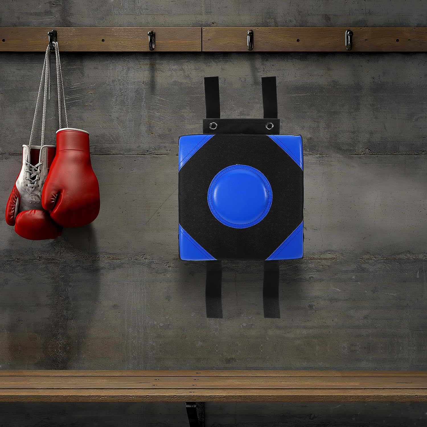Wall Mounted Punching Bag for Adults with Pu Leather and Oxford Cloth Material, Space Saving Design for Home Boxing Training and Family Fitness Activities, Safe and Versatile