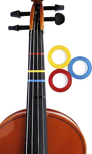 Vista 10 de Long Beach música cinta de digitación para violín, Negro