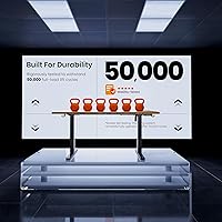 Vista 6 de ErGear Escritorio eléctrico de pie ajustable en altura, escritorio de pie de 48 x 24 pulgadas, escritorio de oficina en casa con memoria para Marrón