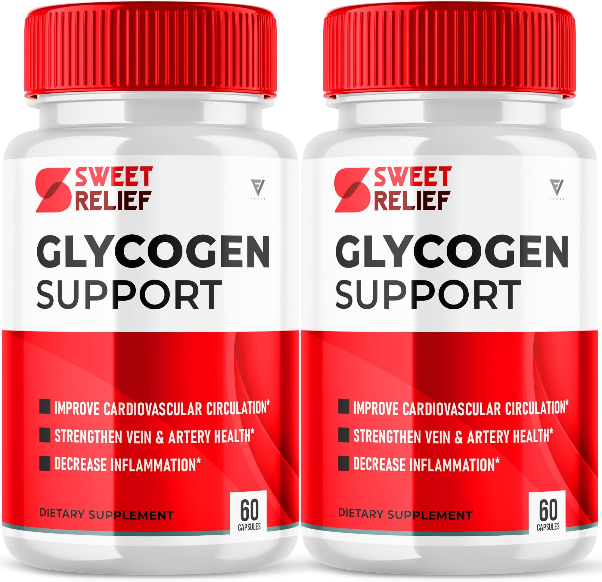 (2 Pack) Sweet Relief Glycogen Support for Joints Blood Vessel Cleaner Releaf, Sweetrelief Glycogen Support Supplement Capsules, Glucogen O Neil Glyco Optimizer Cleanse Control Restore (120 Capsules)