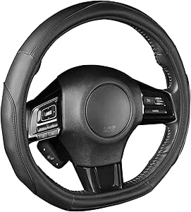 BDK Dark Wood Grain Steering Wheel Cover With Black Faux Leather Comfort Grip, Standard 15 Inch Size, Car Steering Wheel Cover For Truck Van SUV Auto In Kenya | Steering Covers - Foto 9