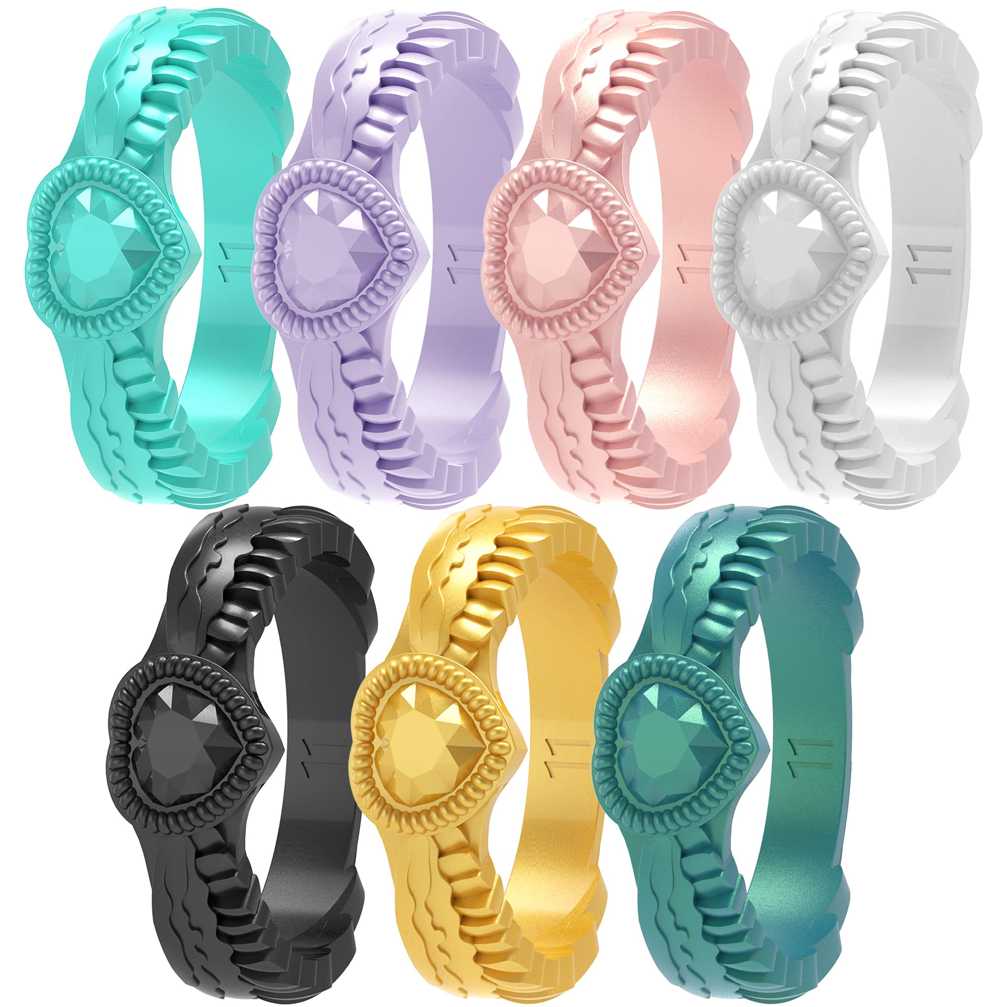 Anillo de silicona acabado mate de 15.7mm con diseño ergonómico sutil 8