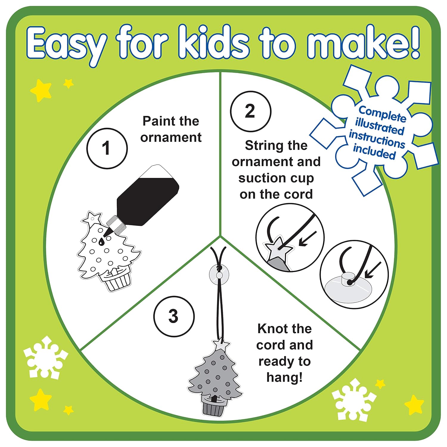 READY 2 LEARN Christmas Crafts - Create Your Own Christmas Window Art - Christmas Decorations for Home - All Materials Included
