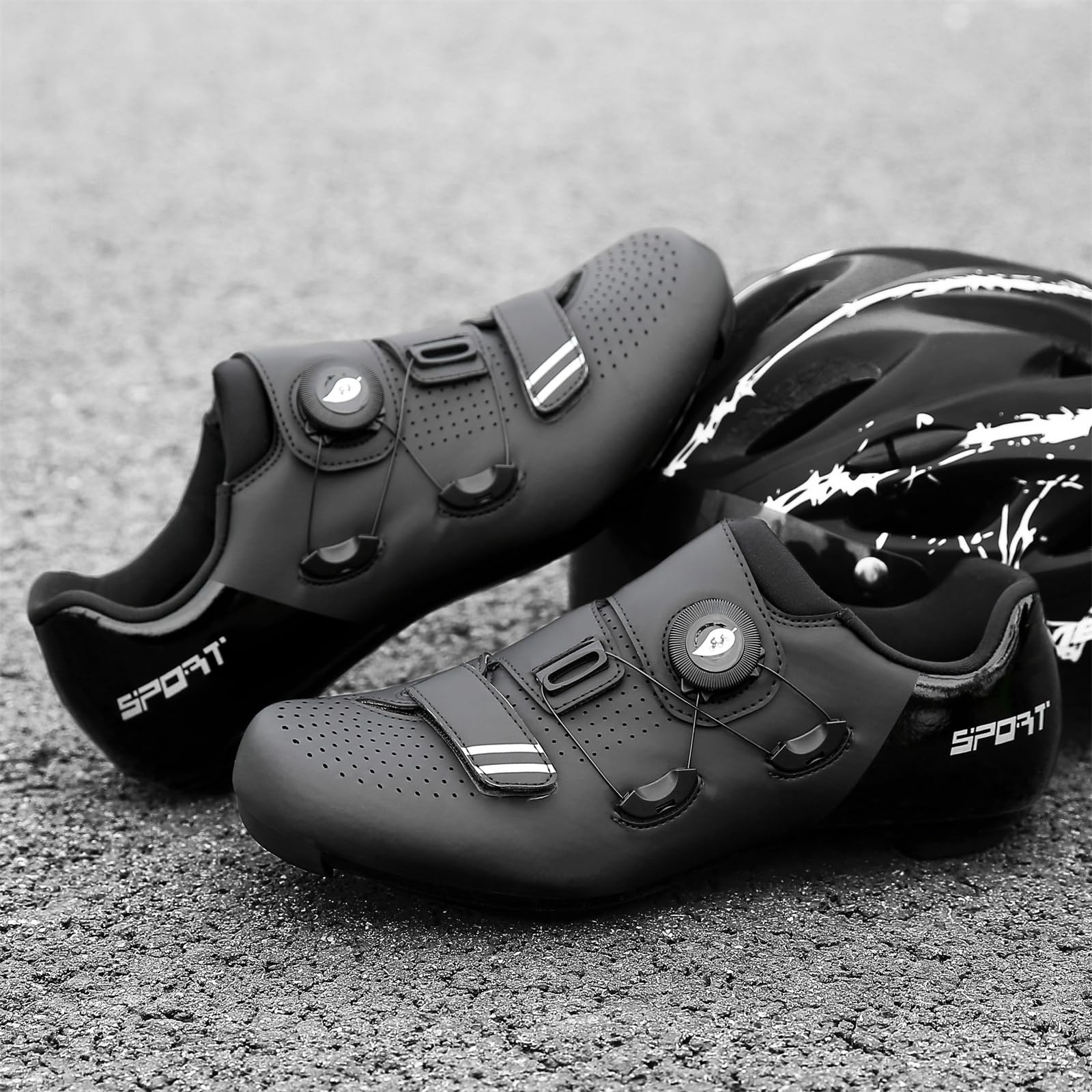 JiuQing Profesjonalne buty rowerowe unisex kompatybilne z rowerem Peloton do jazdy na rowerze szosowym z blokami Delta