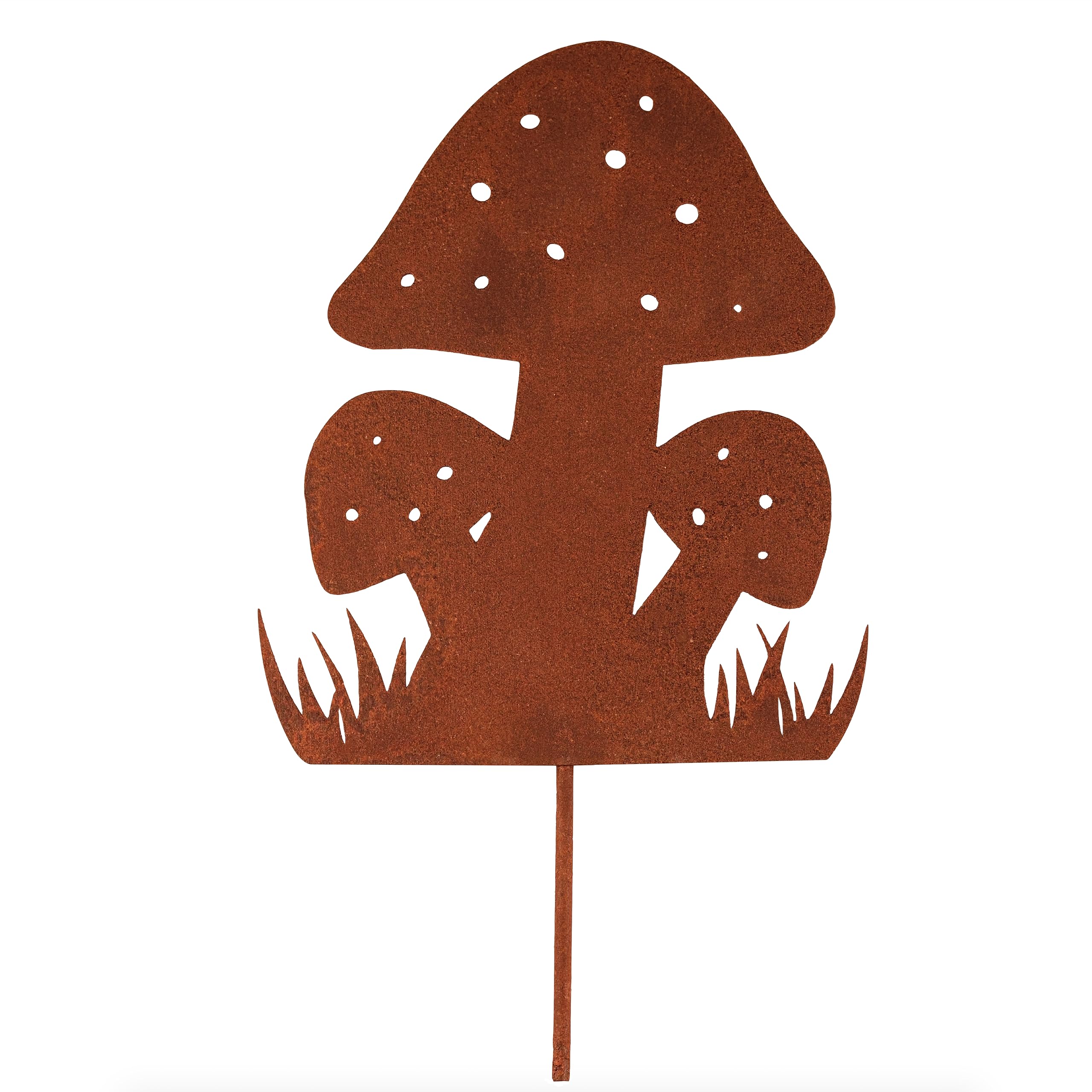 Deko KindRusty Mushroom - 15 x 25 cm - Premium Patina Quality - Rust Garden Stake - Metal Mushroom - Wall Decoration - Rust Decoration - Mushroom Decoration - Mushroom for Inserting - Rust Mushroom