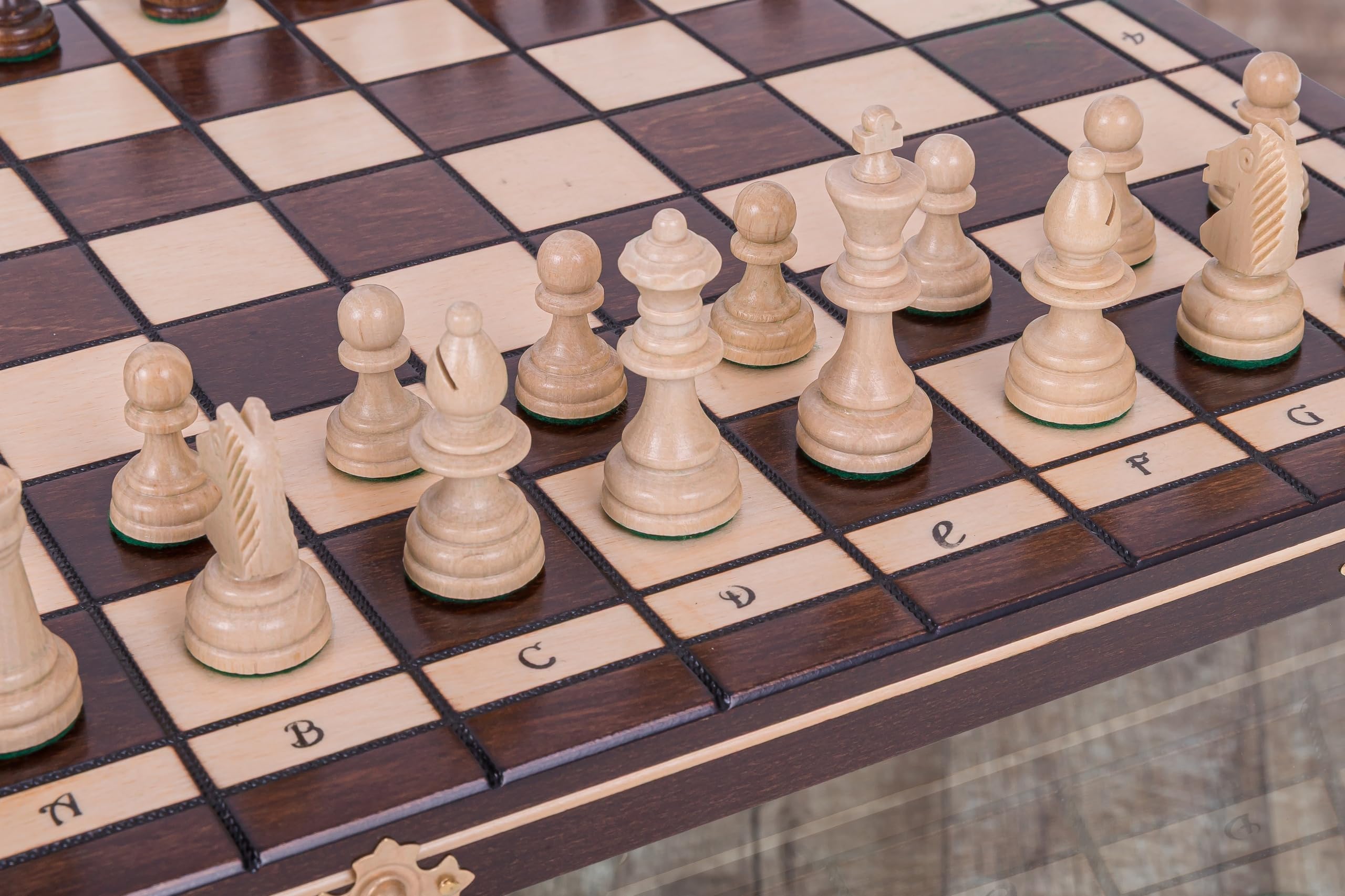 Square - Scacchi in Legno - SPORT - 40 x 40 cm - Scacchiera & Pezzi degli Scacchi