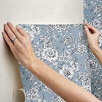 Vista 8 de RoomMates Papel tapiz autoadhesivo de Winifred azul