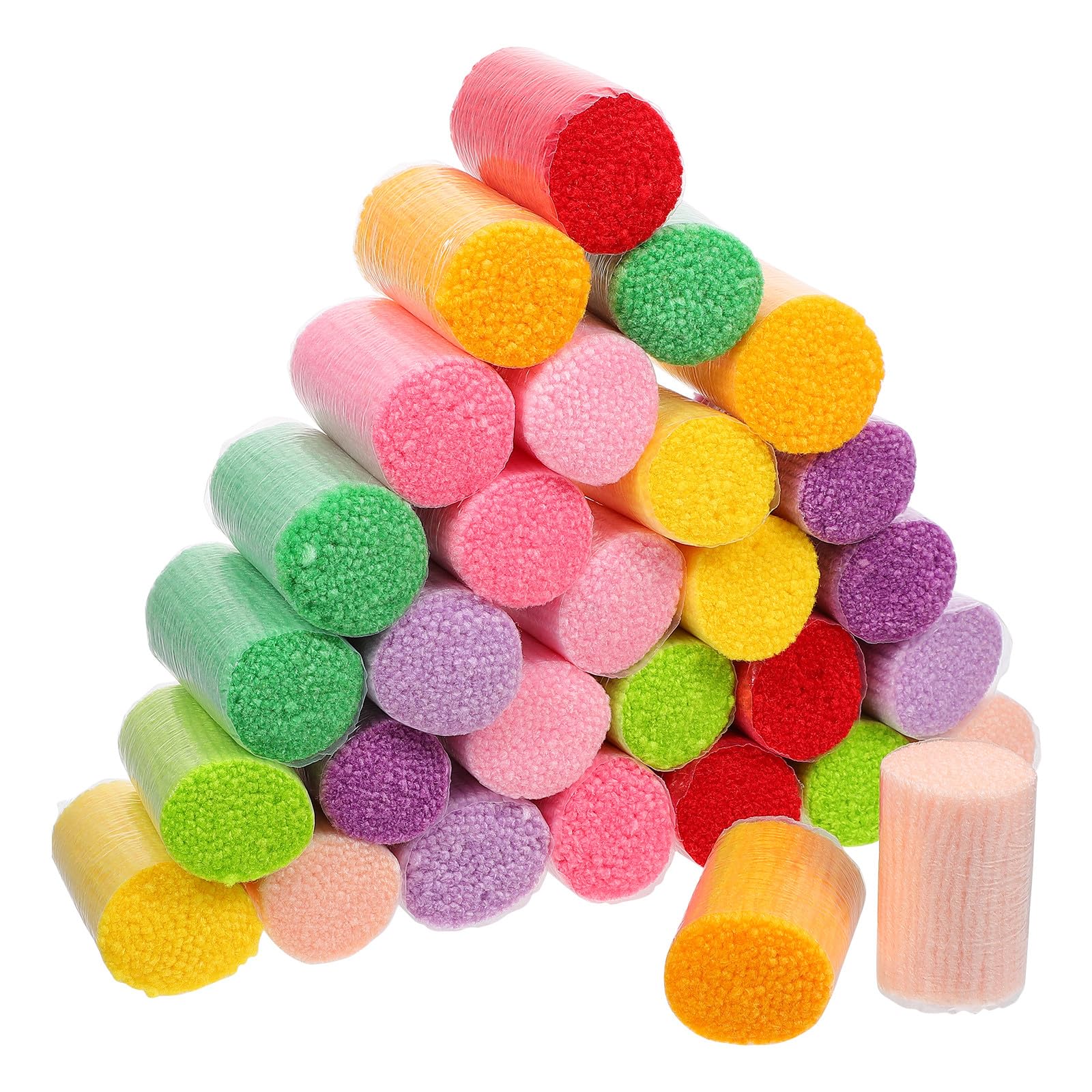 SEWACC 30pcs Latch Hook Yarn, Pre-Cut Acrylic Yarn DIY Crochet Wool for Rug Making and Crafting, Assorted Colors