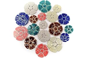 1.1lb Flower Porcelain Mosaic Tiles for Crafts