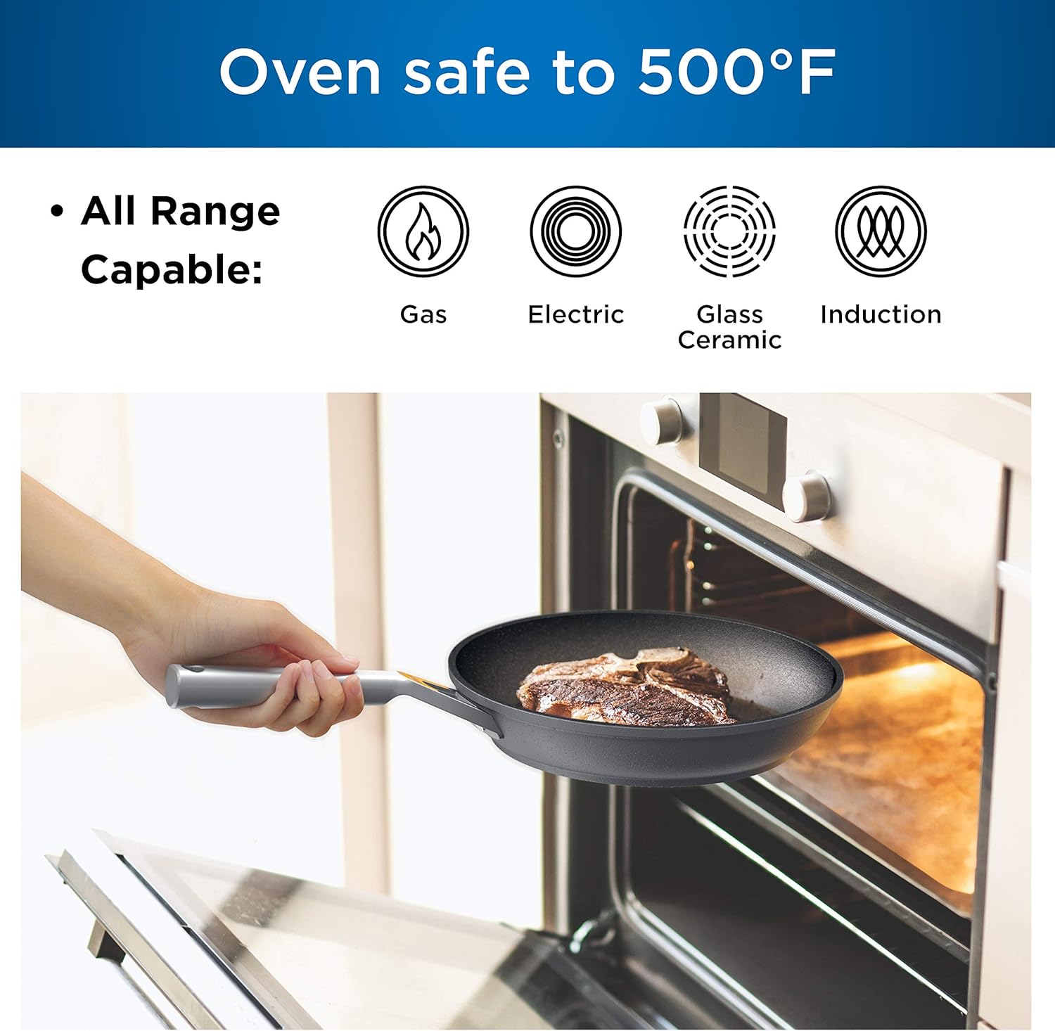 Ninja C35000W Foodi NeverStick Premium Hard-Anodized 5-Piece Cookware Set , Black