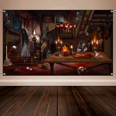 HallowScene Banner Backdrop: Spine-Tingling Halloween Decorations