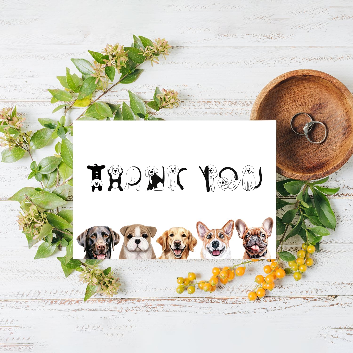 Cute Dog Thank You Card - Appreciation Gift for Friend, Teacher, Boss, Coworker or Dog Lover - Pun Veterinarian Card - Image 5