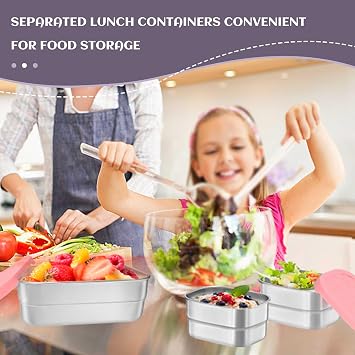 HaWare Stainless Steel Lunch Box for Kids, 8oz*2+25oz