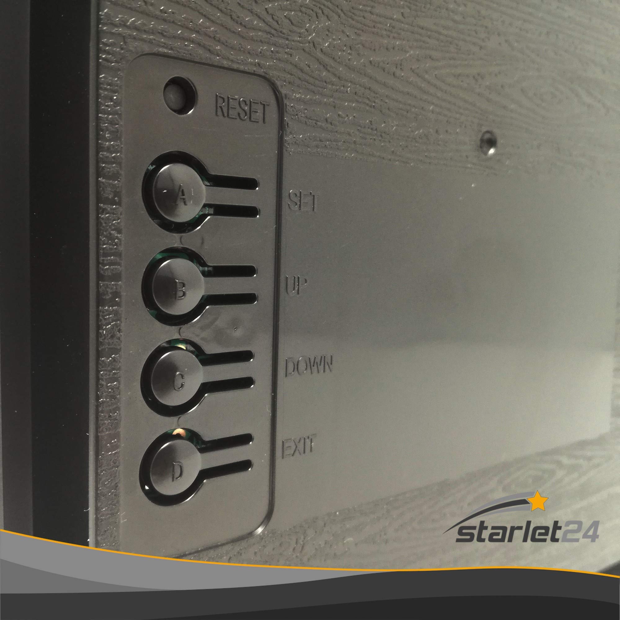 Starlet24 Orologio da parete a LED con data e temperatura, grande display a LED 45 x 22 cm (JH4622), di colore blu