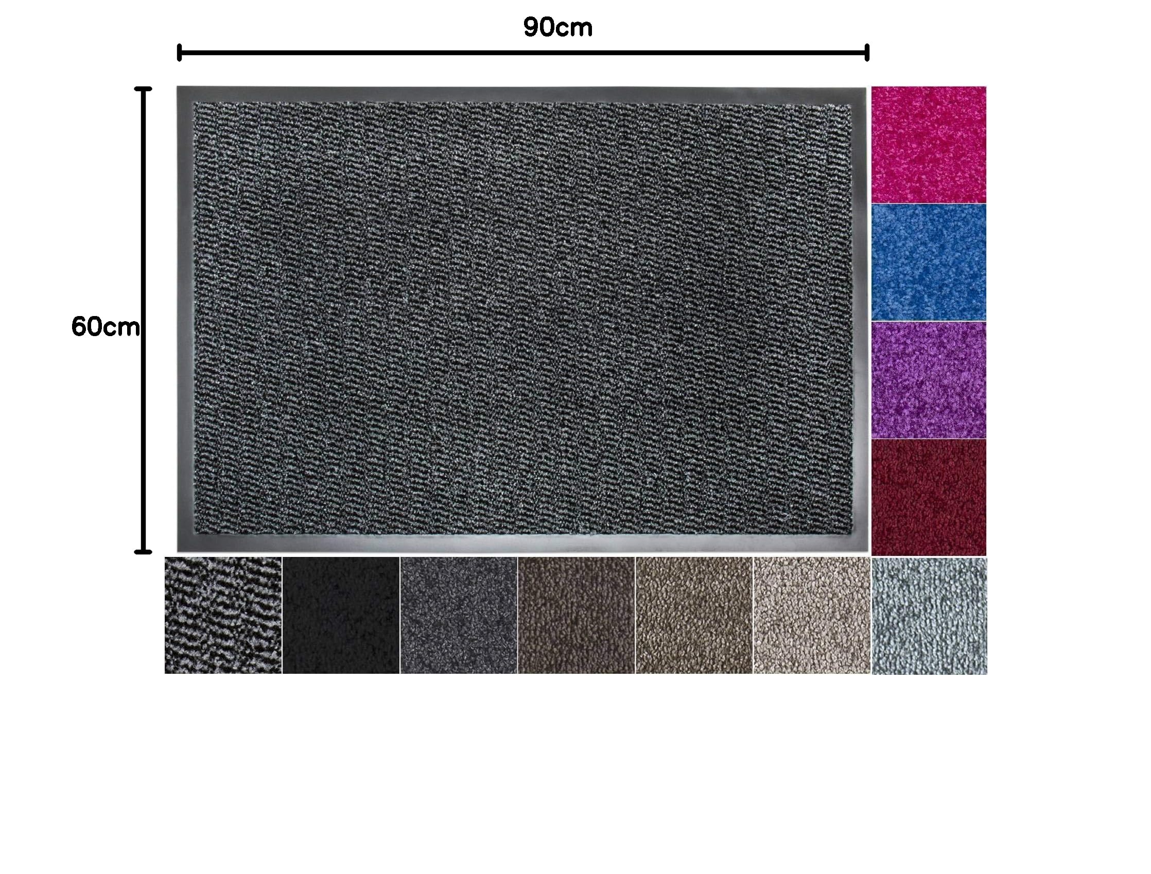 Zerbino Antiscivolo Jan Max 40x60 Cm | Grigio Antracite | Per Interni Ed Esterni | Assorbente - Foto 2