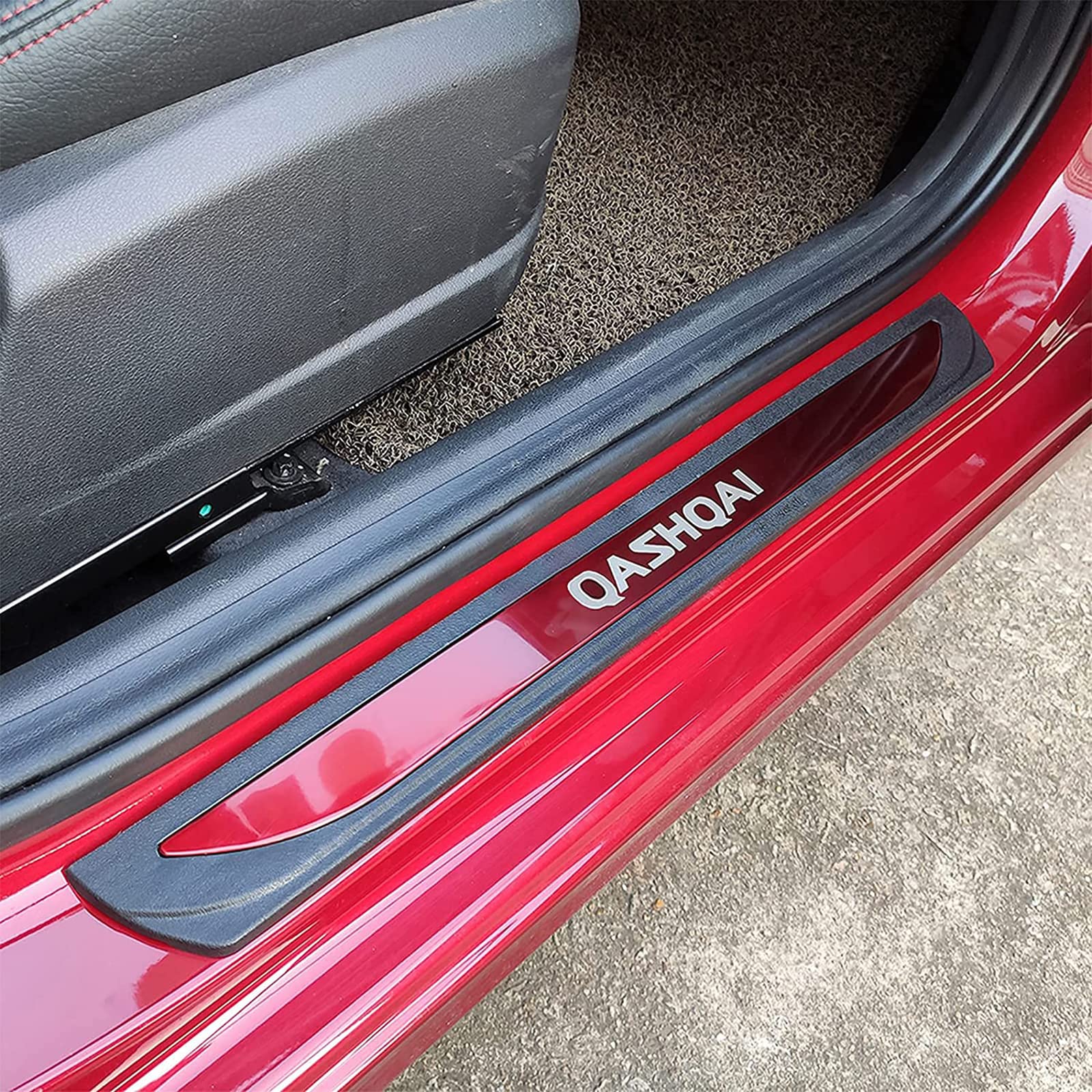 4 Pezzi Battitacco In Fibra Di Carbonio Per Nissan Qashqai J10-J12 - Adesivi Protettivi Anti-Graffio - Foto 10