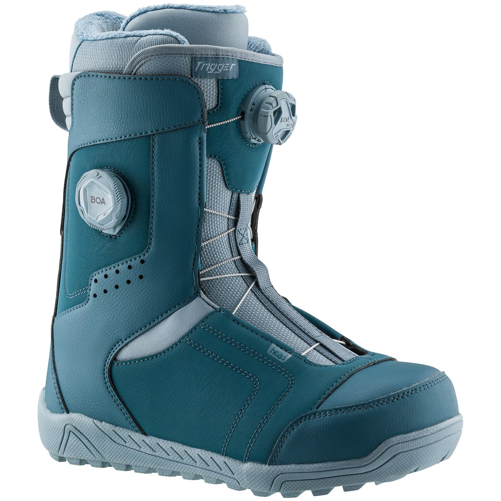 HEAD Unisex Trigger LYT BOA Focus Zonal Lacing Lightweight Comfortable Supportive Warm Snowboard Boots - Intermediate & Advanced Riders, Denim, 27.5