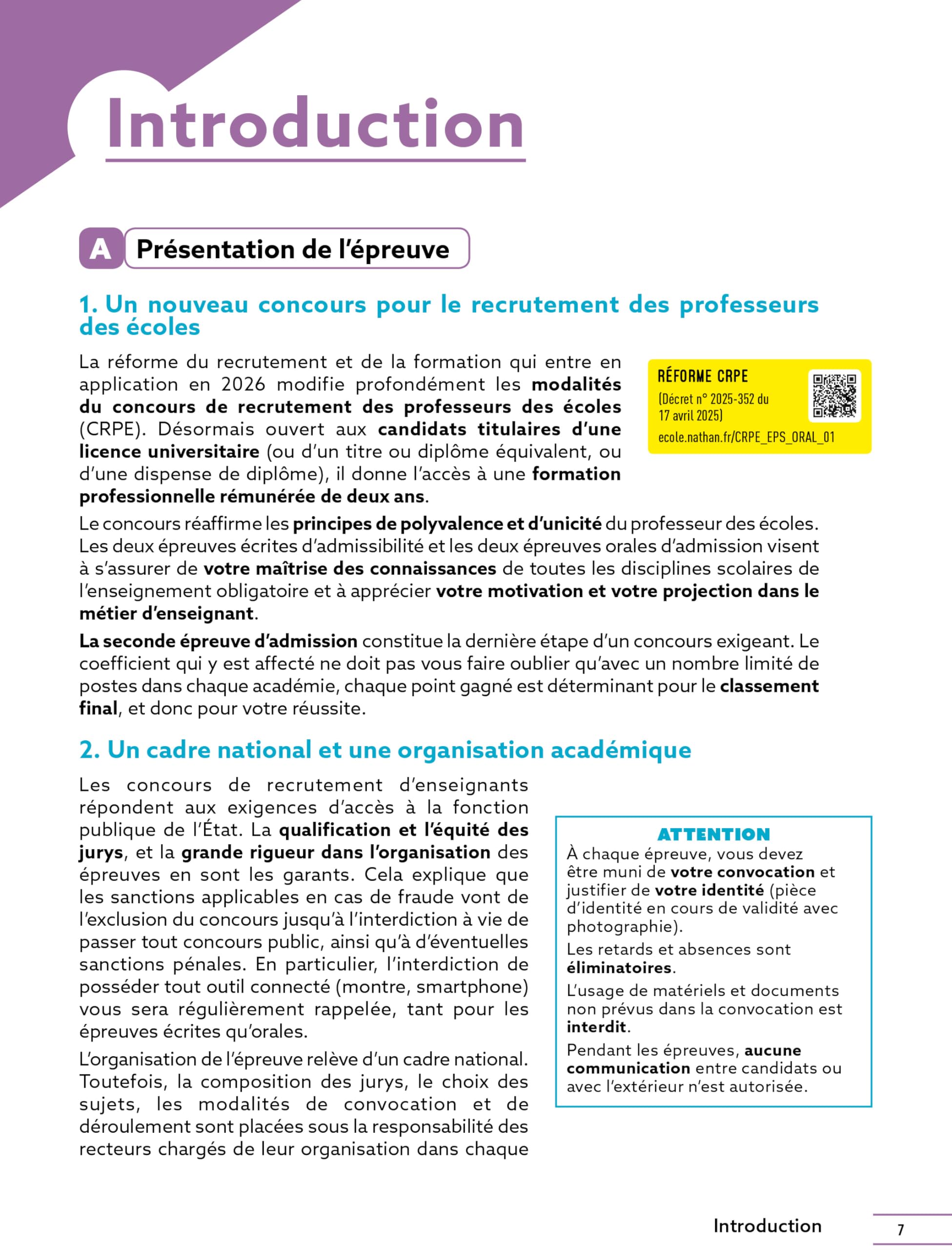 Réussir mon CRPE EPS et Projection dans le métier Admission concours L3 Oral 2026-2027