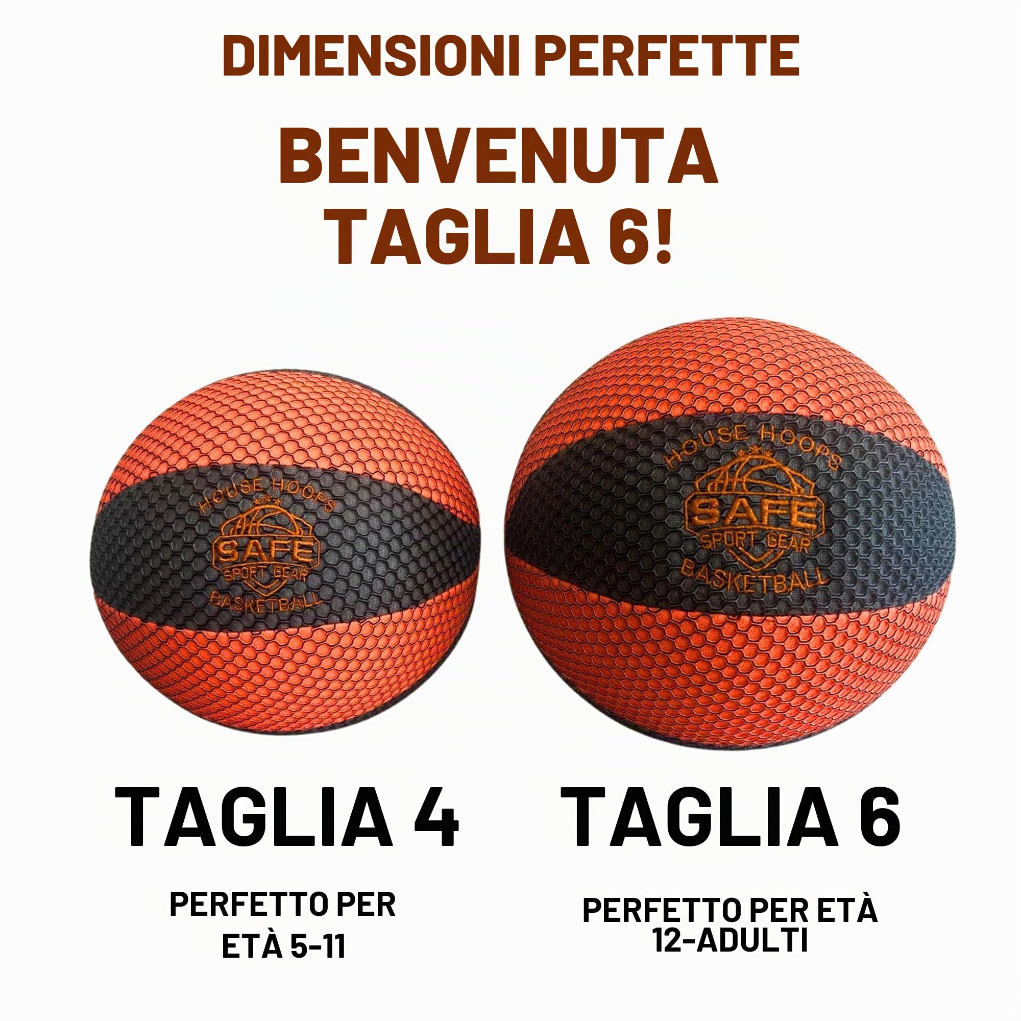 Safe Sport Gear HouseHoops Basketball – Pallone da basket indoor morbido e di alta qualità per la casa – Design durevole – Perfetto per il divertimento e l’attività fisica al chiuso