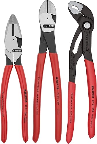 KNIPEX Tools 9K 00 80 157 US 3 Pc Pro Juego de alicates