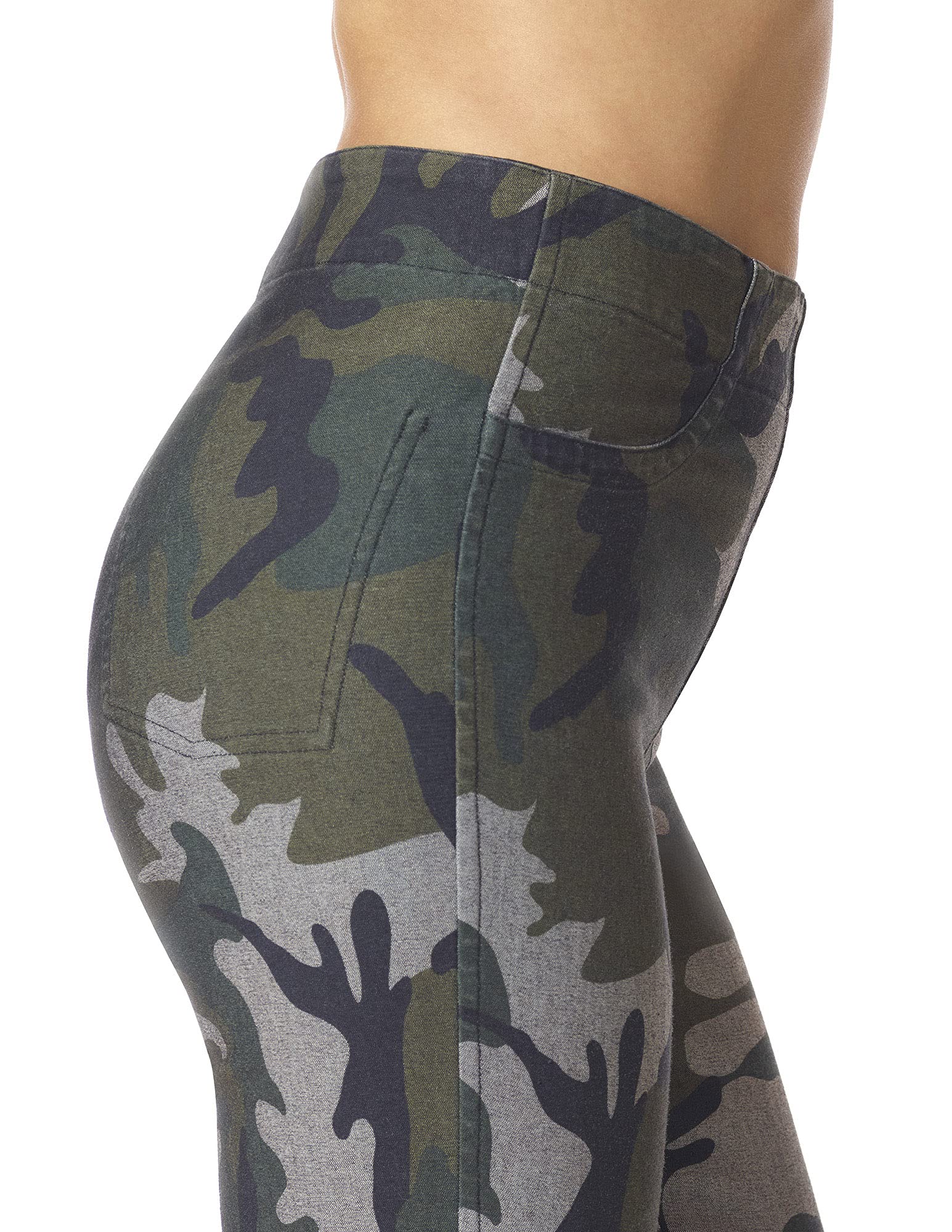 HUE Reversible Denim High Rise Leggings - Pończochy Kobiety