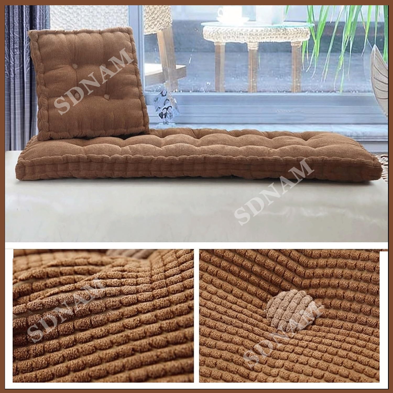 8-10cm Dickes Bankauflage Bankkissen, Sitzkissen Bank Sitzauflage Innen Outdoor, Gute Qualität Waschbare Gartenbank Auflage, Rechteck Sitzkissen Groß Für Stuhl Boden Bürostuhl(7F,100x35cm/39.37x13.78i