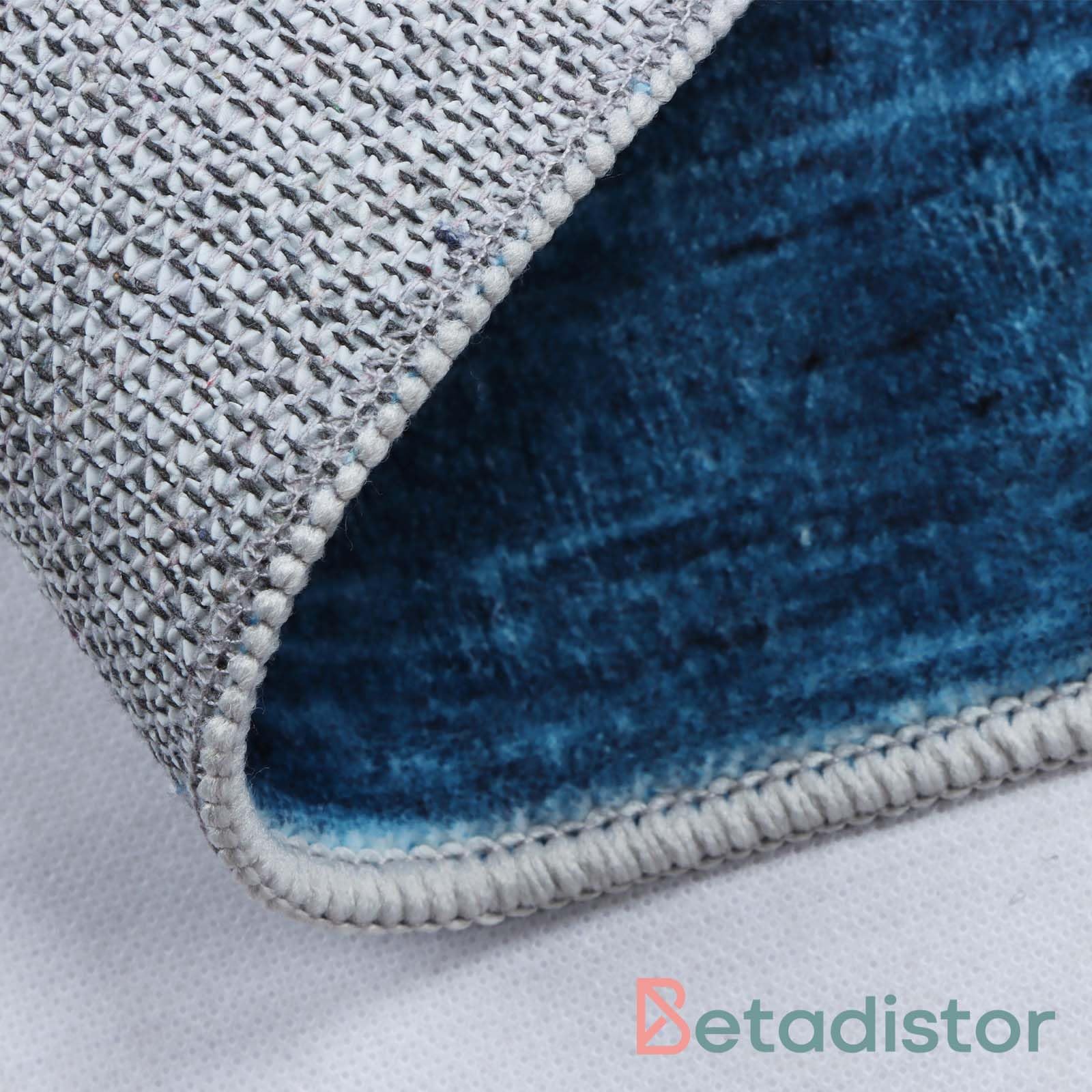 Betadistor Alfombra azul de 120 x 160 cm, alfombras de sala de estar para dormitorio, alfombras modernas de pelo corto, alfombras azules abstractas, alfombras antideslizantes para sala de estar,