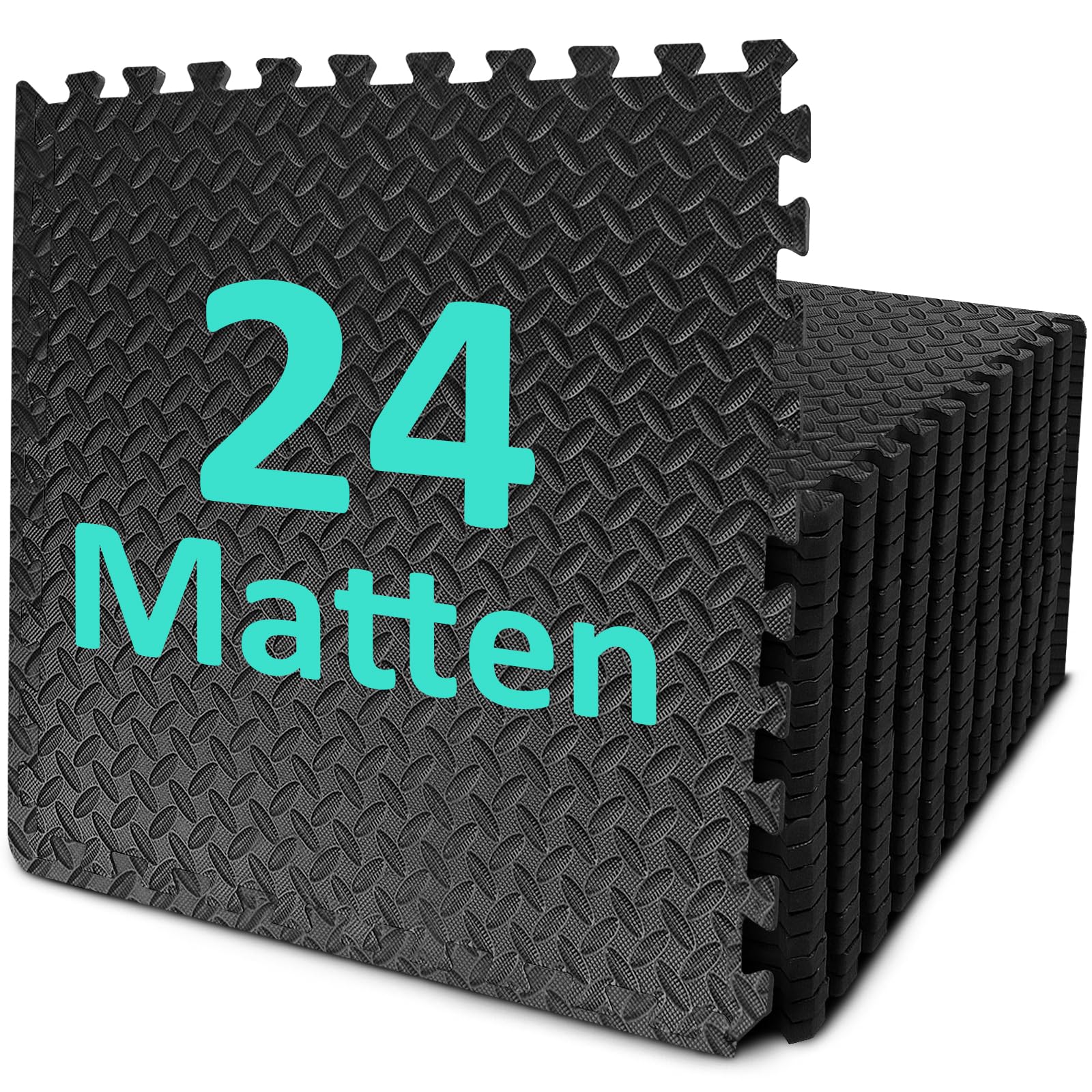 Floor Protection Mat Fitness Set [61 x 61 cm], 12/24/48 Puzzle Mat, EVA Sports Mat, Fitness Mat, Non-Slip Gymnastics Mat, Thickness 10 mm, Floor Mat for Fitness Equipment and Gym-image-14