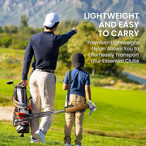 Miniatura 76 de FINGER TEN Bolsa para palos de golf, mini, ligera, para hombres, mujeres, mujeres, niños, con/sin bolsa de bola, portátil para campo de conducción