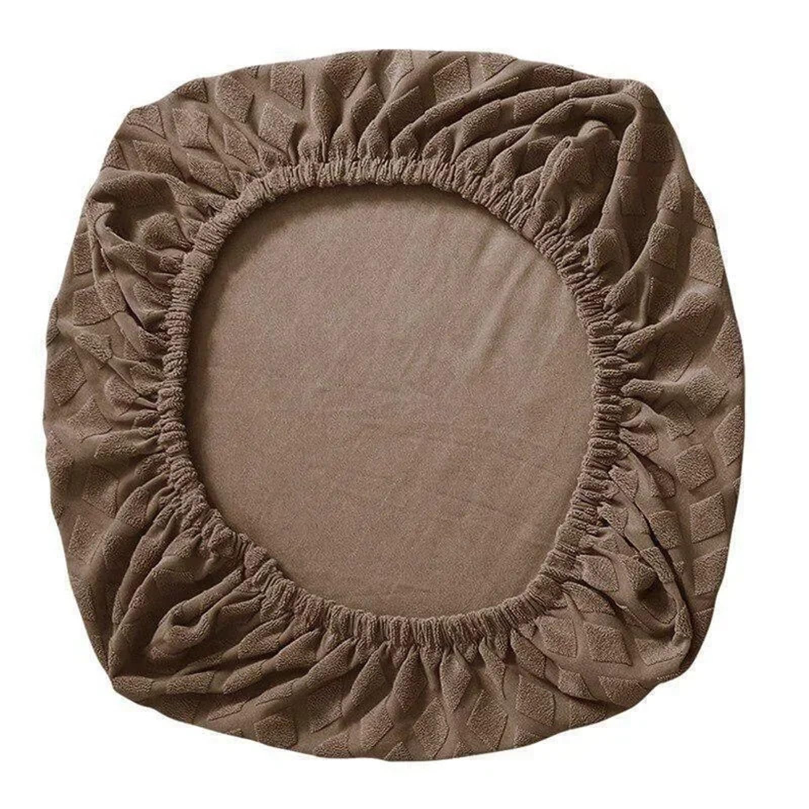 ITRHJTGP Chair Covers 1pc Spandex Elastic Office Chair Cover Jacquard Seat Covers Pineapple Lattice Fleece Slipcover Protector(Coffee)