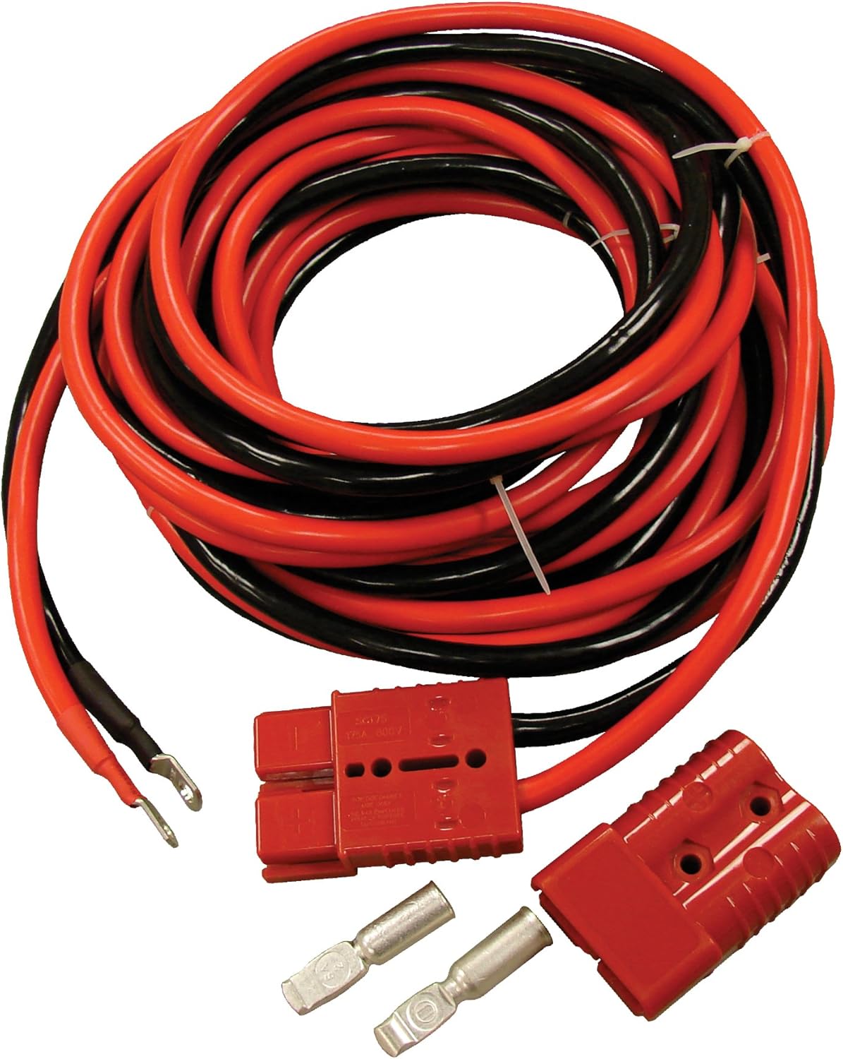 CSI Accessories W8124 Quick Disconnect Wiring Kit Incl. Plugs/Metal Crimp-On Ends 12V Battery To Rear Of Vehicle 24 ft. Long