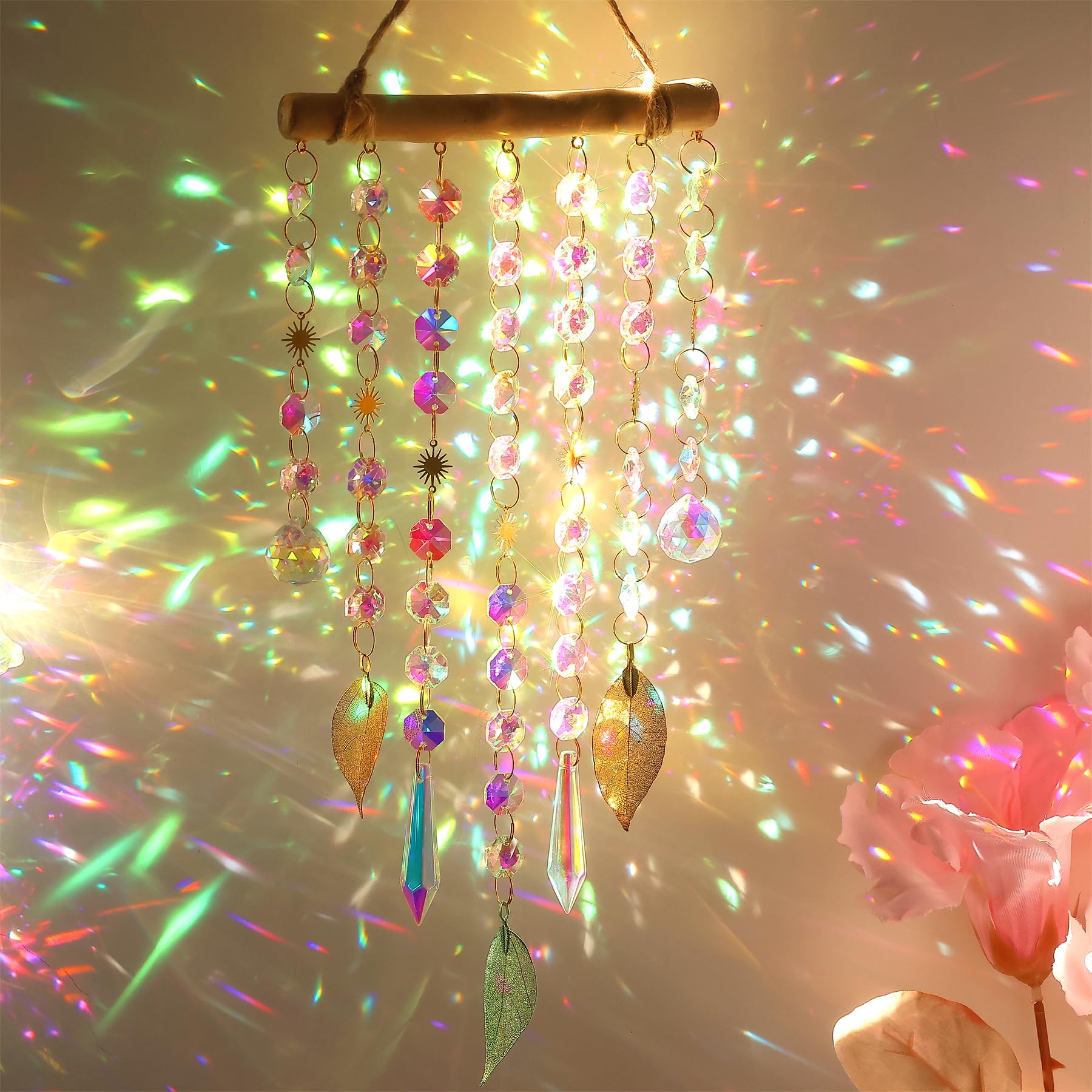 TOLOVIC Sonnenfänger Kristallkugel Mit Kolibri-Design - Regenbogen-Lichteffekte Für Fenster & Garten