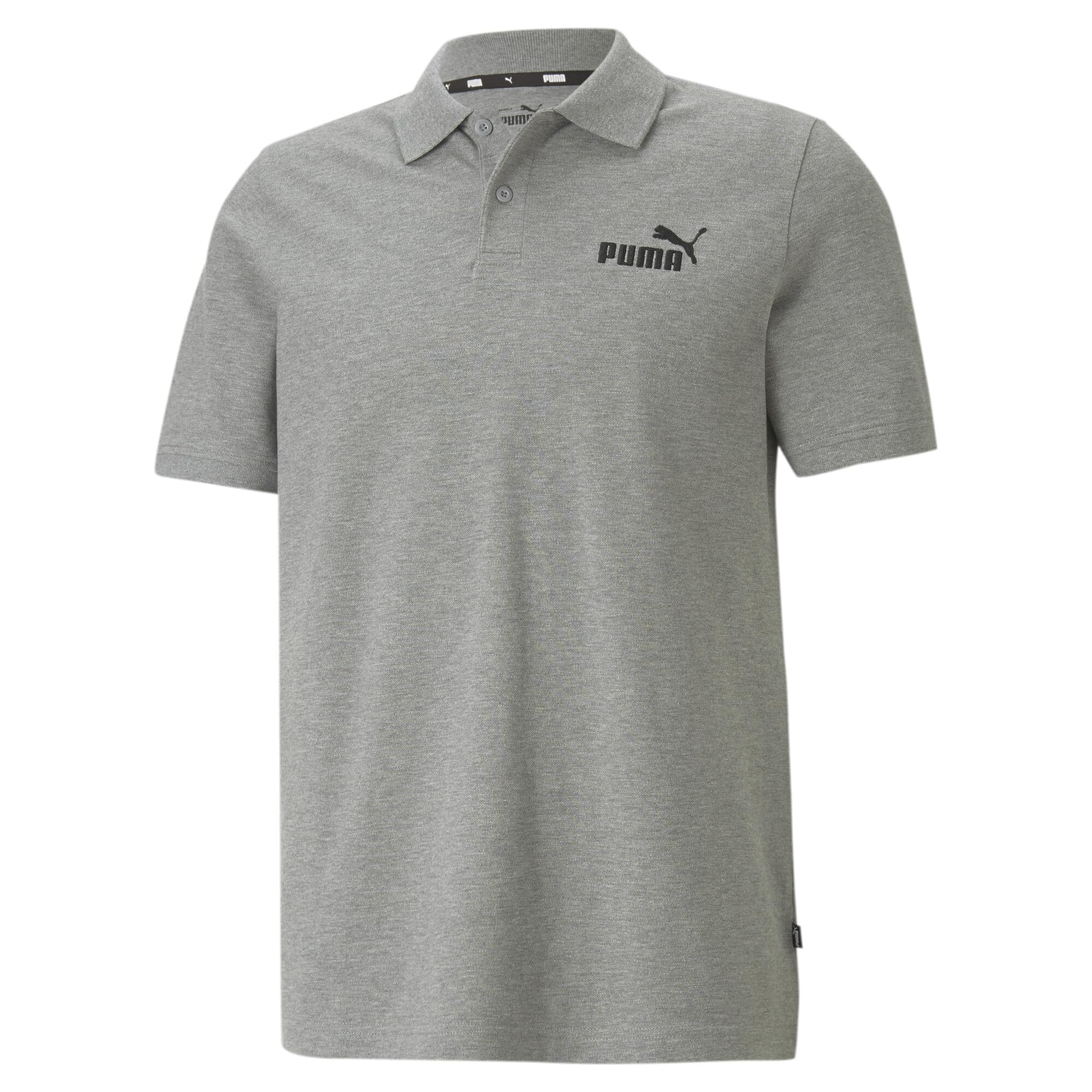 Puma Herren Poloshirt, Medium Gray Heather, L