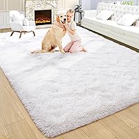 Vista 73 de Noahas Alfombras Esponjosas de Arcoíris para Dormitorio de Niñas, 2x4 Alfombra Peluda Rosa para Cuarto de Niños, Alfombras de Área Peludas para Sala