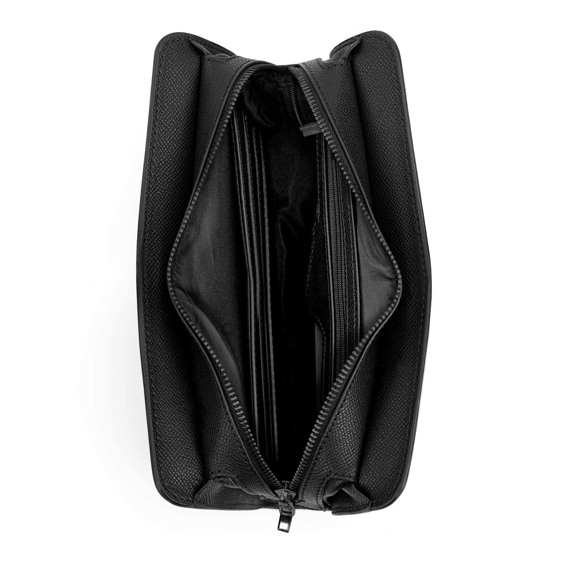 Männerhandtasche mit Fingerabdruck-Schloss & Smart Tracker Kompatibel mit Apple Wo ist? APP, Sicherheits-Handgelenktasche aus Leder für Herren, Clutch mit Kartenfach & 2 Fächer
