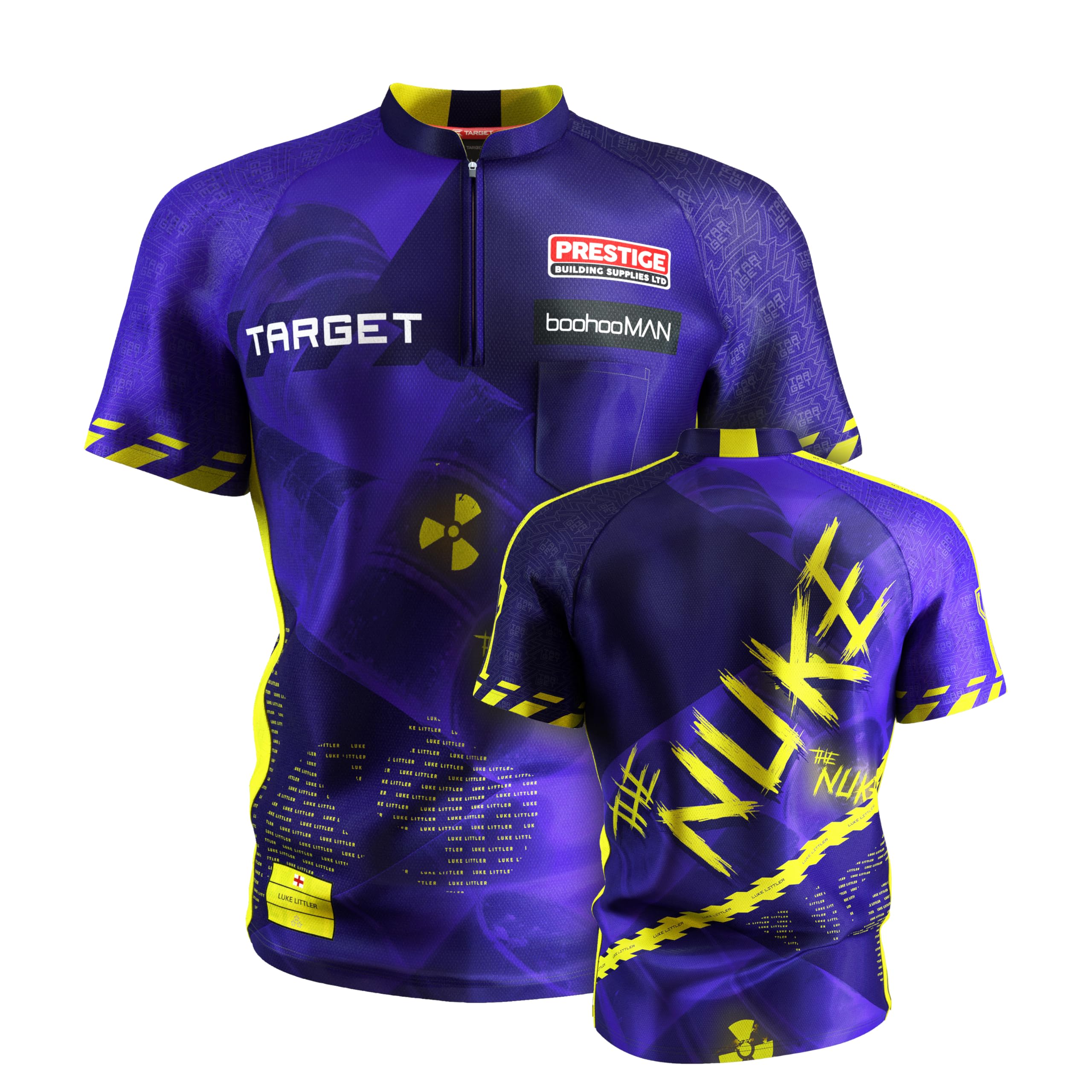TARGET Darts Luke Littler Dart Shirt 2025, World Championship Kids Darts Shirt, Youth Coolplay Collarless Dart Top, Dartboards Top Children, The Nuke Player Edition T Shirt