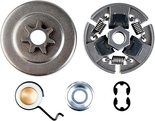 Canamax Piñón de tambor de embrague 38 7T con arandela de rodamientos E-Clip Kit de engranajes helicoidales - para motosierra Stihl 017 018 021 023