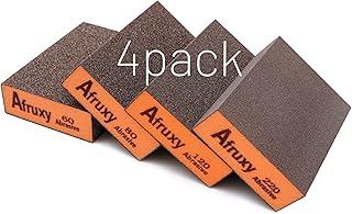 Sanding Sponge Super High-Density Sandpaper Block, Coarse Fine Medium Grit Sanding Block, Reusable Dry Wet Sanding Blocks for Wood, Drywall,Metal, Fine Sandpaper Sand Block, 4pcs 60/80/120/220