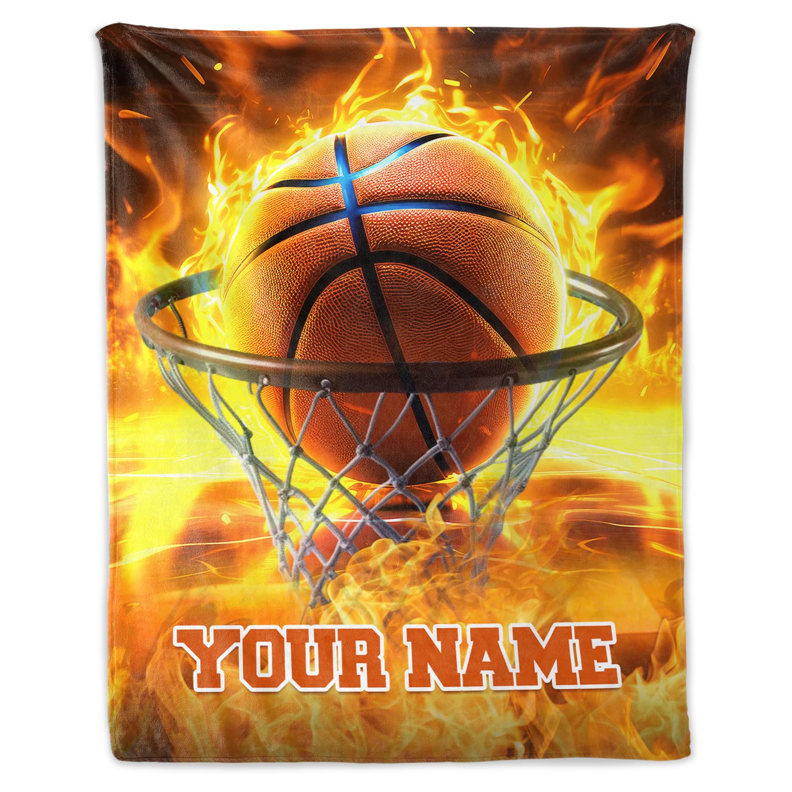 Personalized Basketball Throw Blankets for Boys - 30