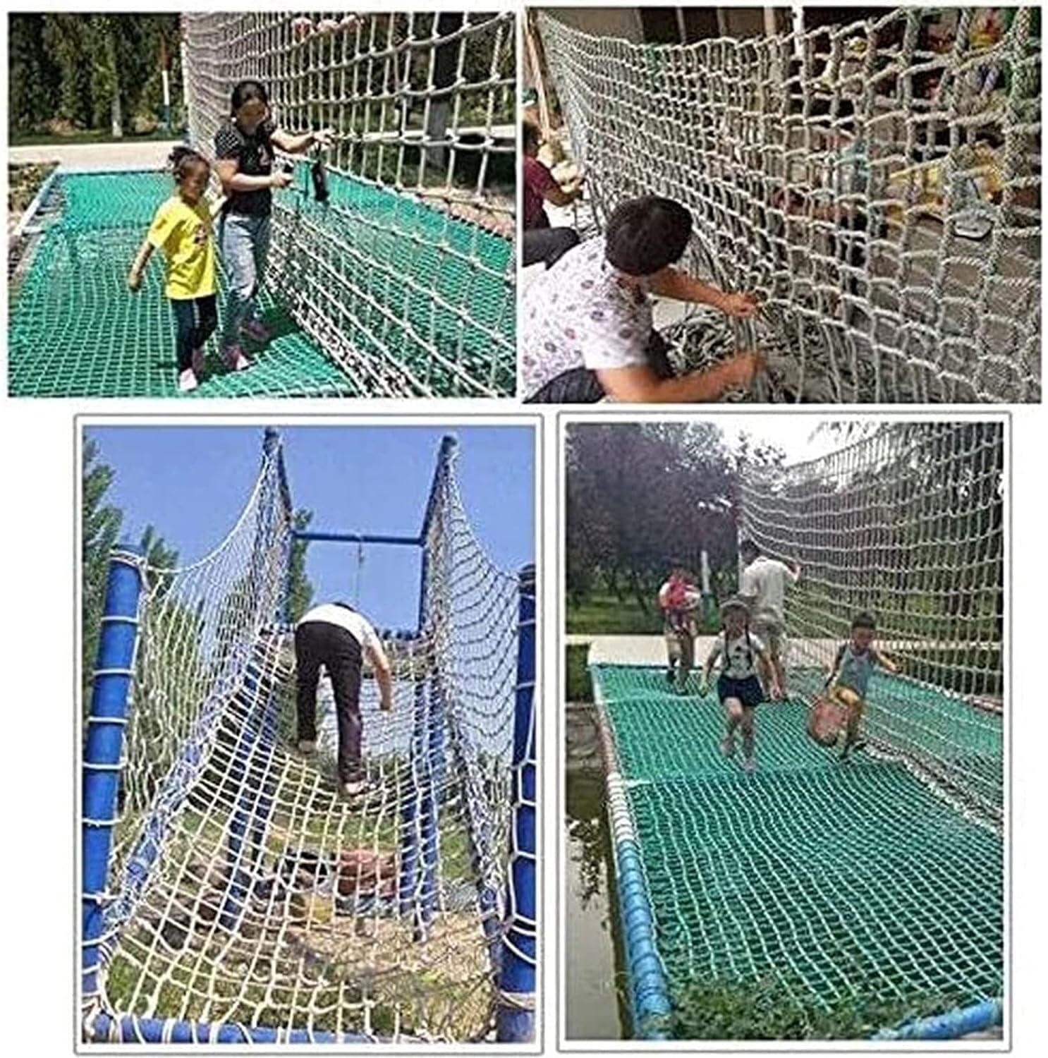 Siatka wspinaczkowa, siatka bagażowa do wspinaczki ogrodowej, zabawy, odpowiednia gier w pomieszczeniach i na świeżym powietrzu(1 * 4m(3.3 * 12.12ft))