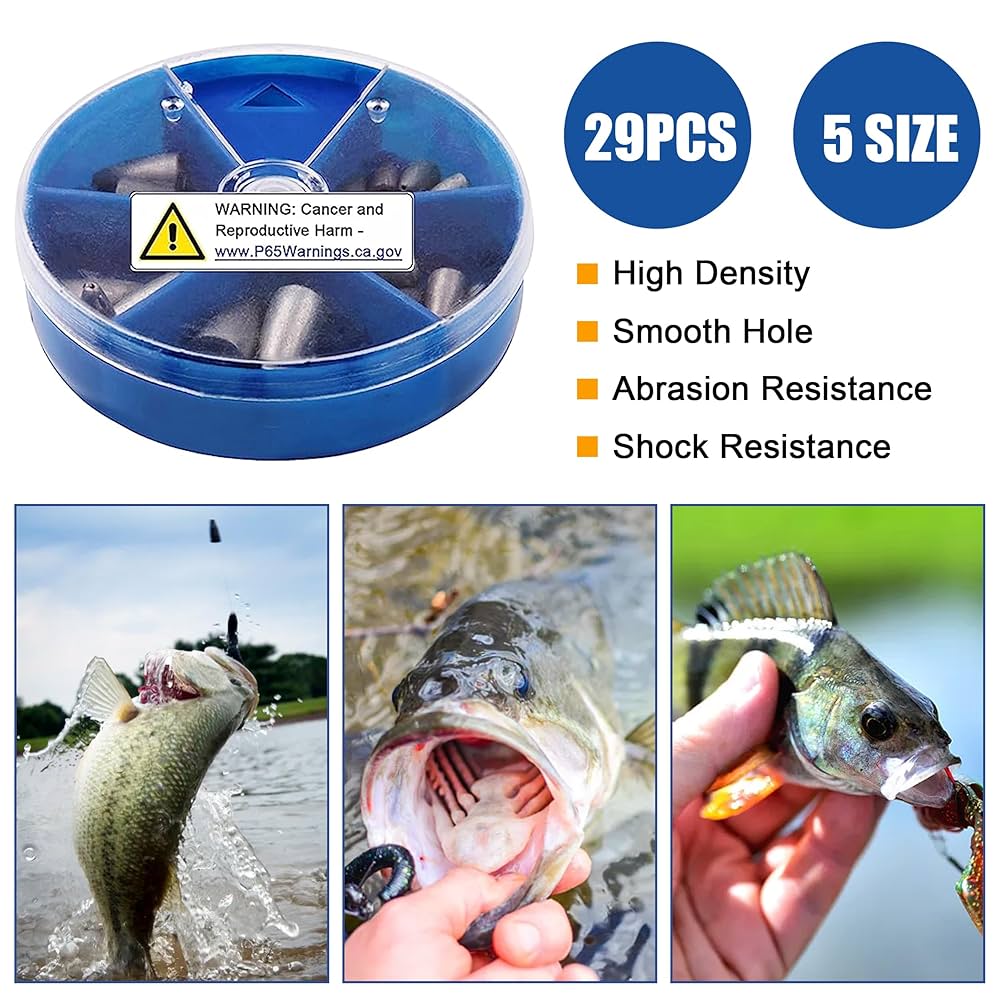 Amazon | Bullet Fishing ウェイトシンカーキット 29個 ワーム