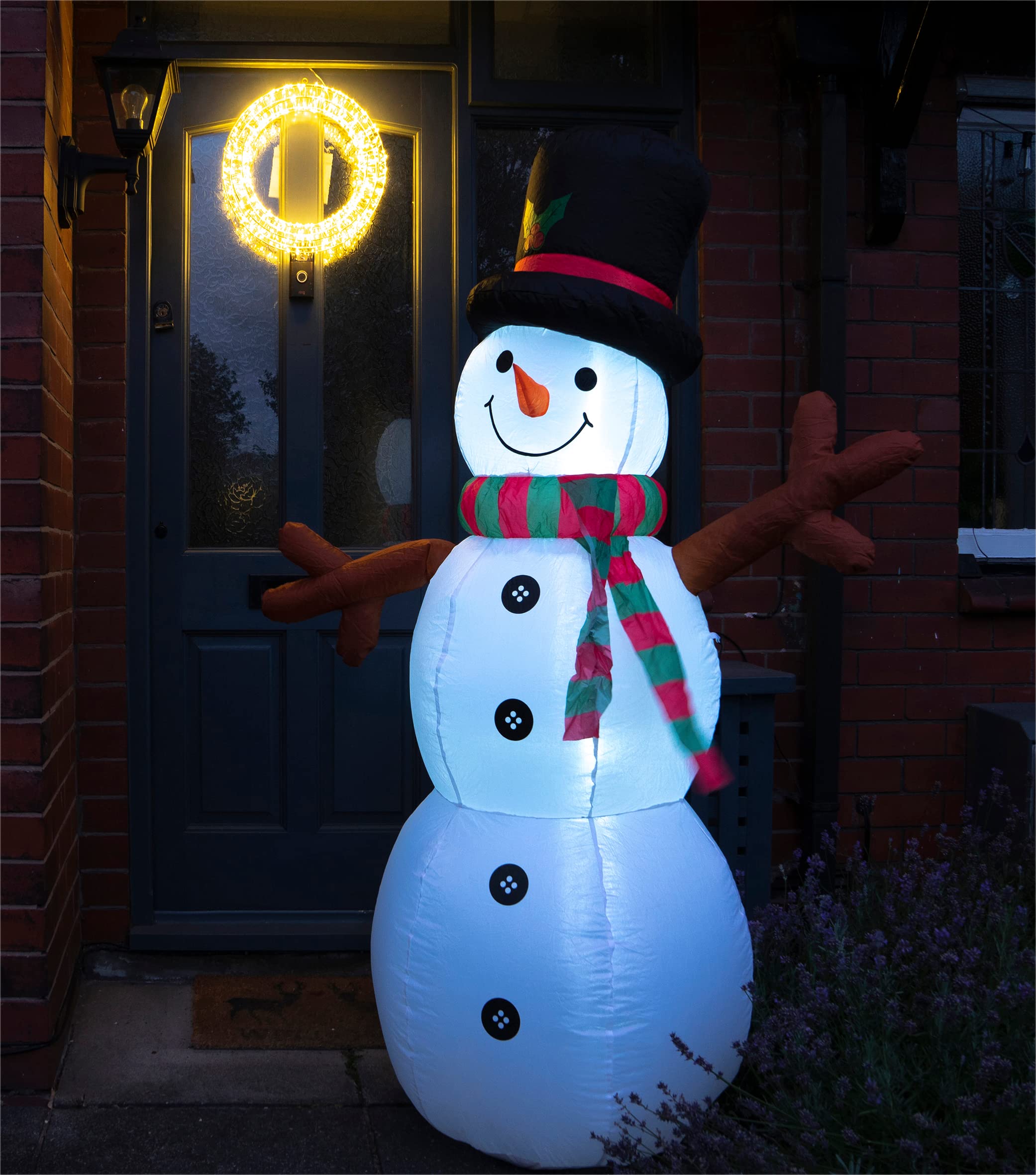 St Helens Inflatable Snowman, 180Cm Medium - White