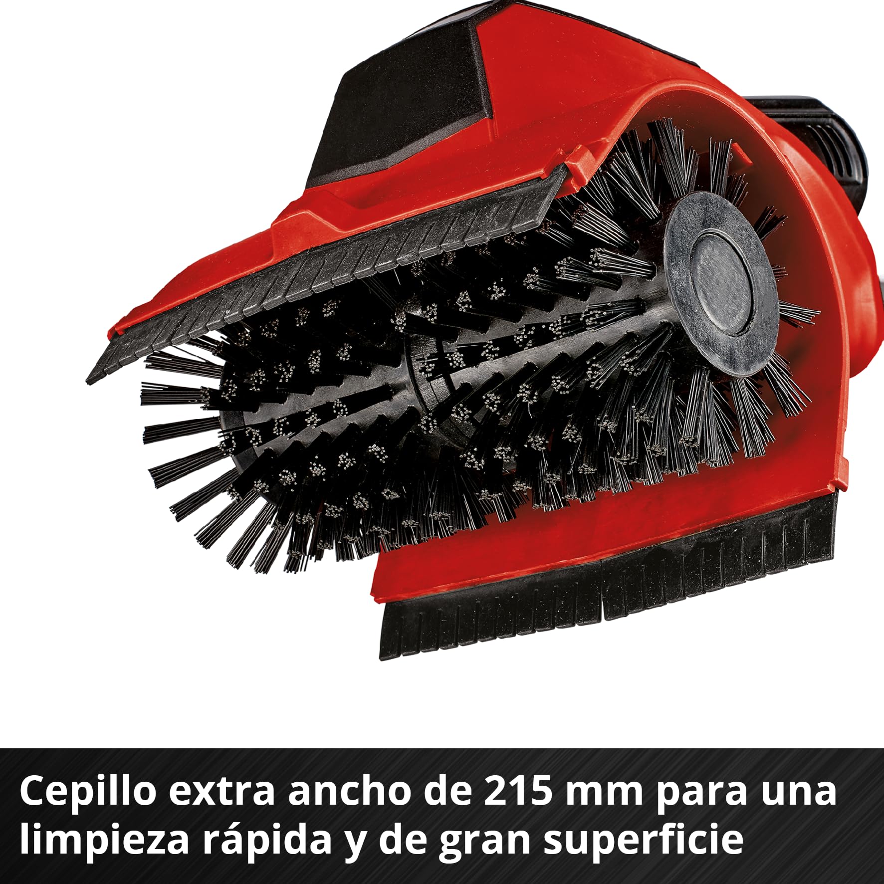 Einhell Cepillo para Superficies con batería PICOBELLA 18/215 Power X-Change (18 V, Iones de Litio, 215 mm Anchura, Incl. conexión para la Manguera de jardín, Cepillo Medium, sin batería ni Cargador)