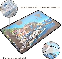 Vista 2 de Tektalk Tablero de rompecabezas portátil con cubierta a prueba de polvo para guardar rompecabezas, superficie antideslizante, hasta 1000 piezas