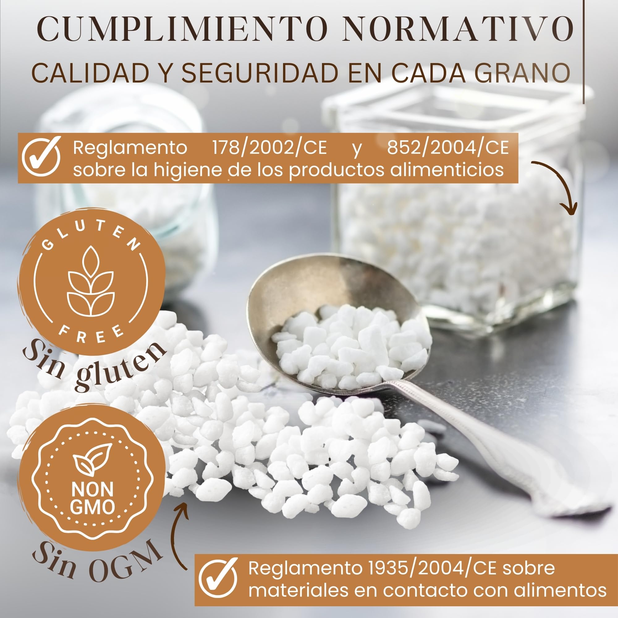 Azúcar Perlado 750g | Azúcar Perlado para Gofres, Roscón de reyes, Repostería y Decoración | Ideal para uso profesional