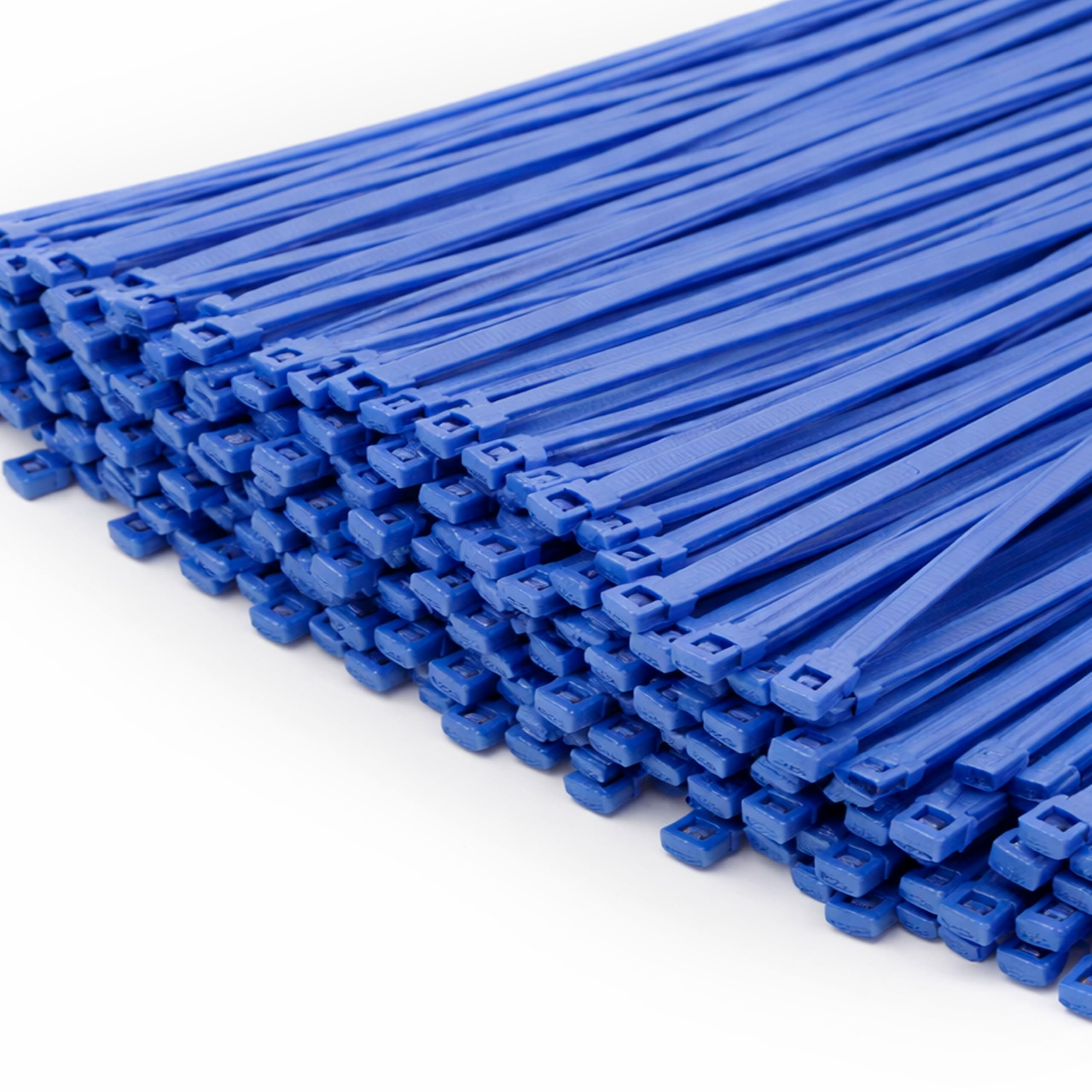 MAYA Brida DETECTABLE por Metales y RAYOS X. Nylon Azul. Tallas S, M y L. Pack 100 uds. Apta para Industria Alimentaria. (Talla L)