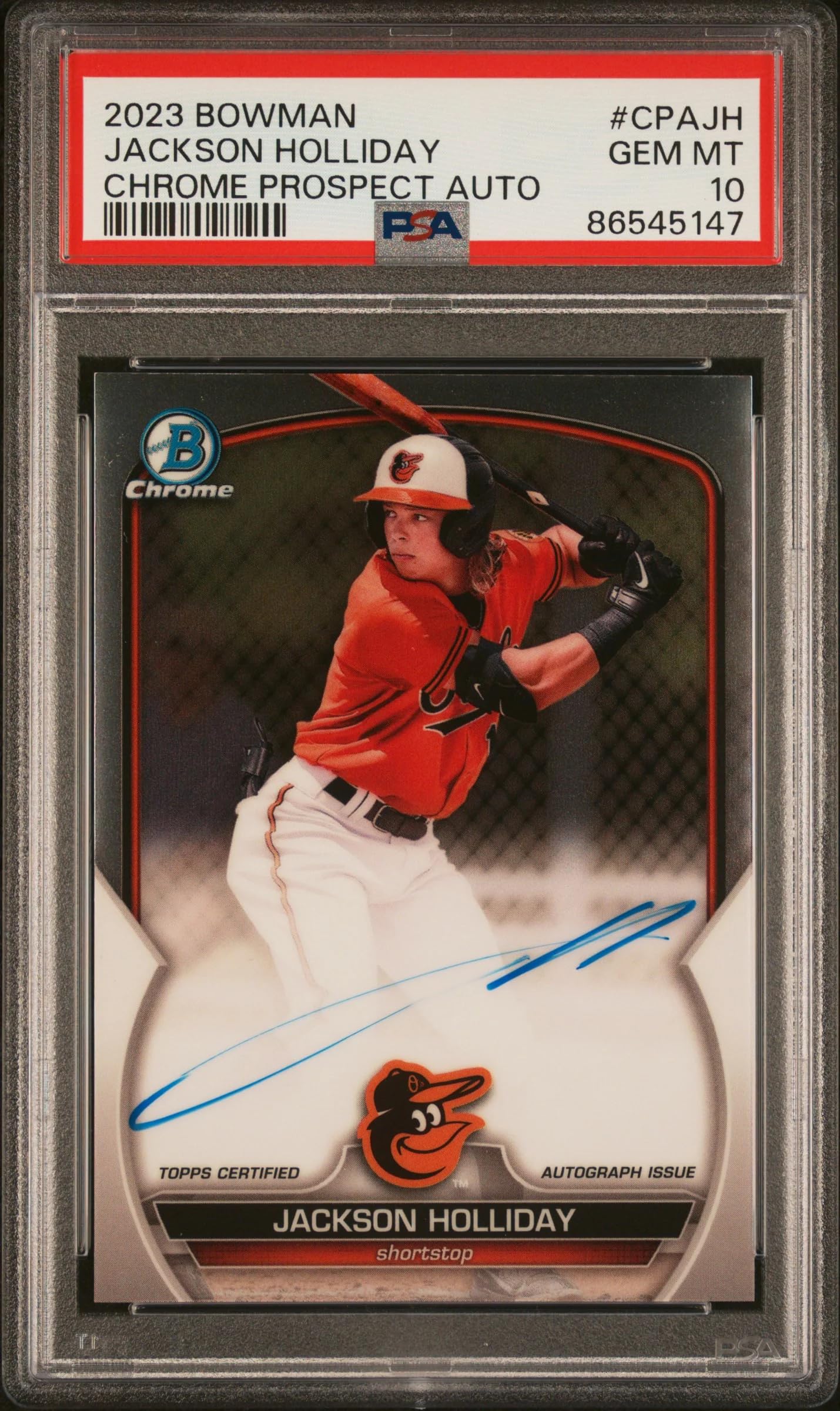 Amazon.com: Graded 2023 Topps Bowman Jackson Holliday #CPAJH 