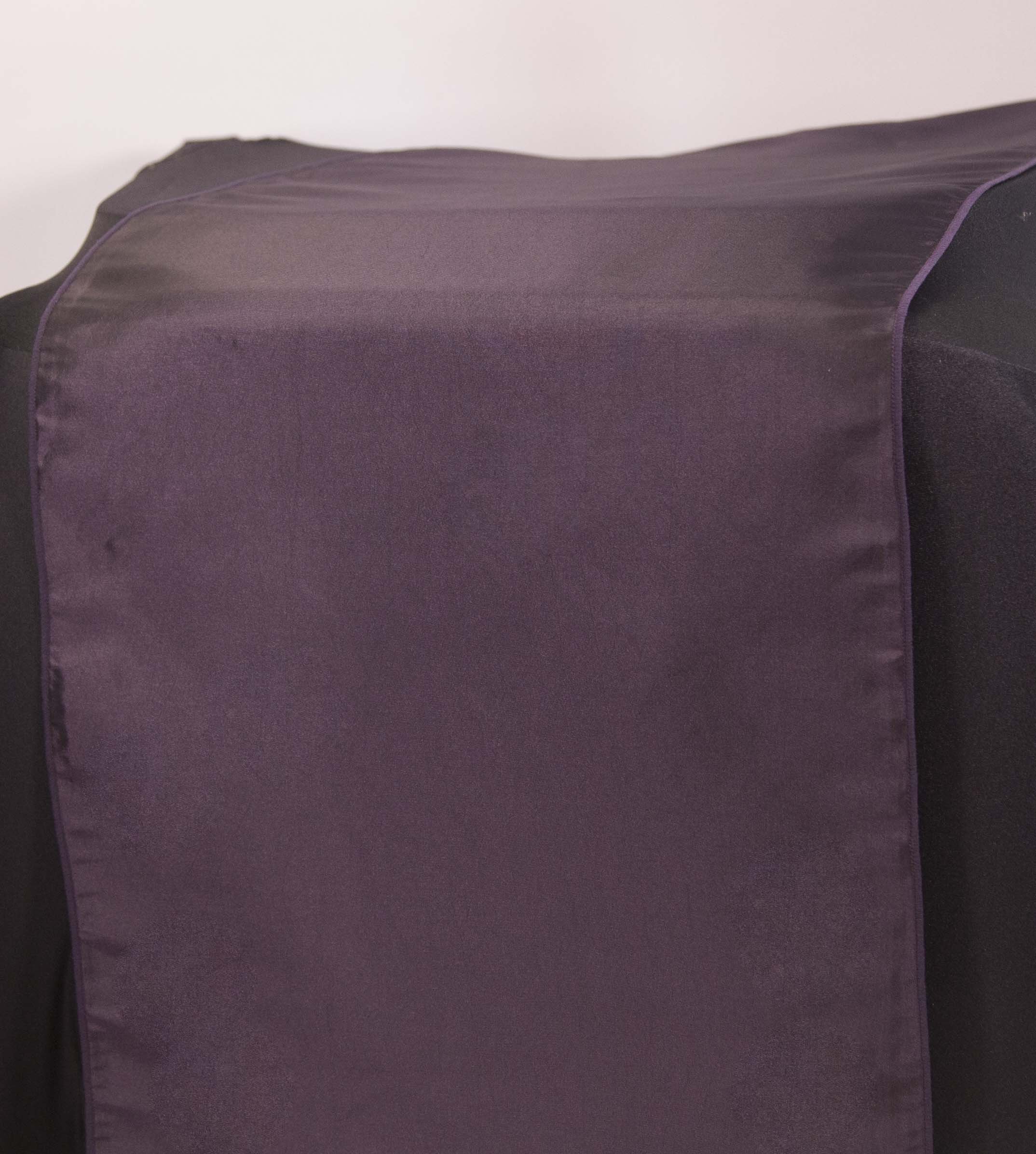Taffeta Table Runners - Tableware - Wedding Decor Events - 48 Colours and Matching Sashes Available (Plum)